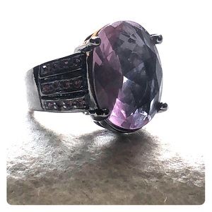 Cocktail Ring with Amethyst Stone + Details